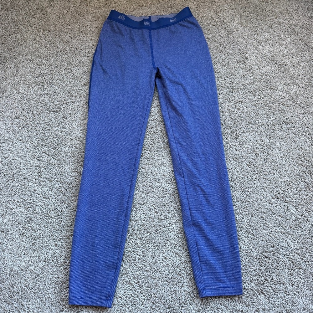 REI Unisex Kids Base Layer Bottoms Size Medium 10/12 Blue Purple Color